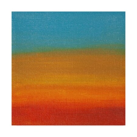 Hilary Winfield 'Sunsets Blue Orange' Canvas Art,35x35